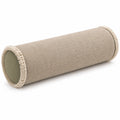 Nackenrolle 15 x 50 cm Textil Beige Grün mit Fransen