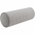 Nackenrolle 20 x 50 cm Textil Grau - zylindrisches Zierkissen mit Strukturmuster