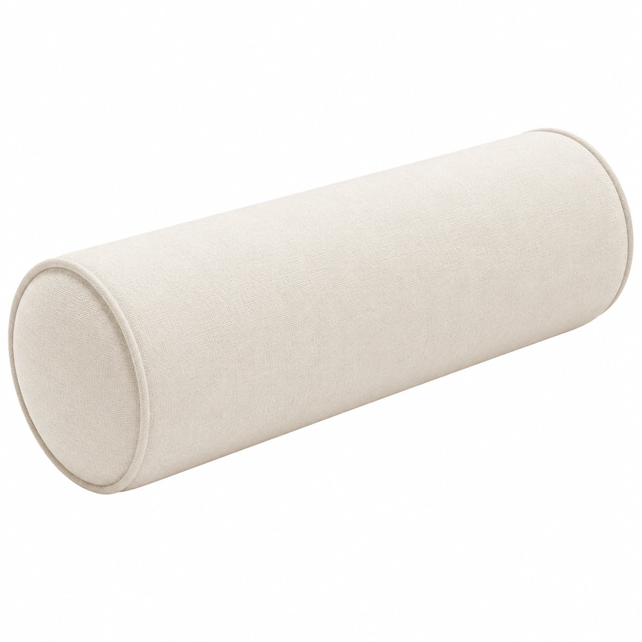Nackenrolle 20 x 60 cm aus Stoff in Creme - zylindrisch gepolstert