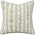 Dekokissen 45 x 45 cm Textil Cremegrün mit Blumenmuster