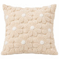 Dekokissen 45 x 45 cm Creme Textil mit Blumenstruktur