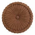 Rundes Zierkissen 45 cm aus Polyester Braun mit Strukturdesign