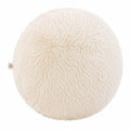 Rundes Dekokissen 40 cm Creme Polyester Plüsch weich
